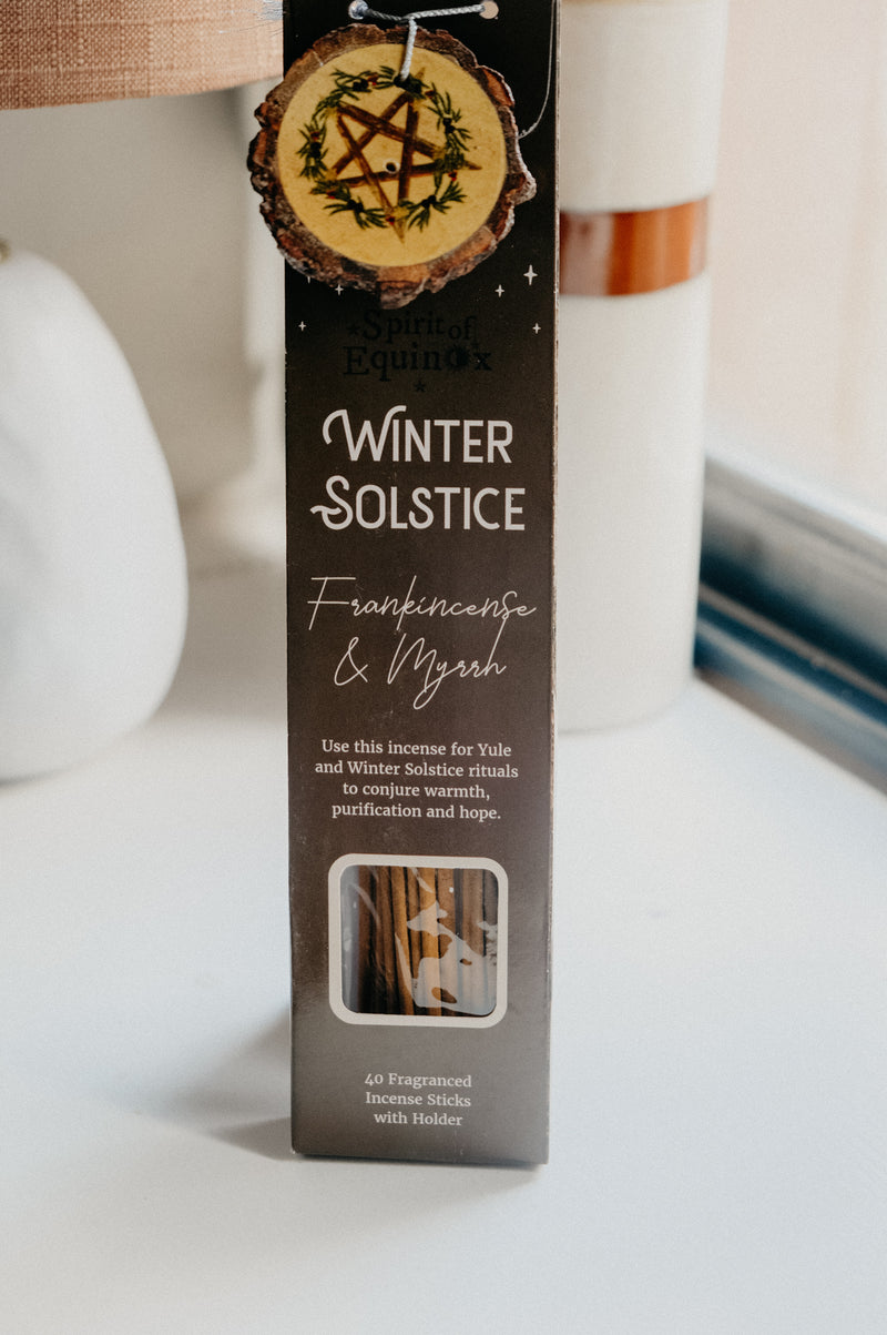 Winter Frankincense and Myrrh Christmas Incense Sticks with Holder