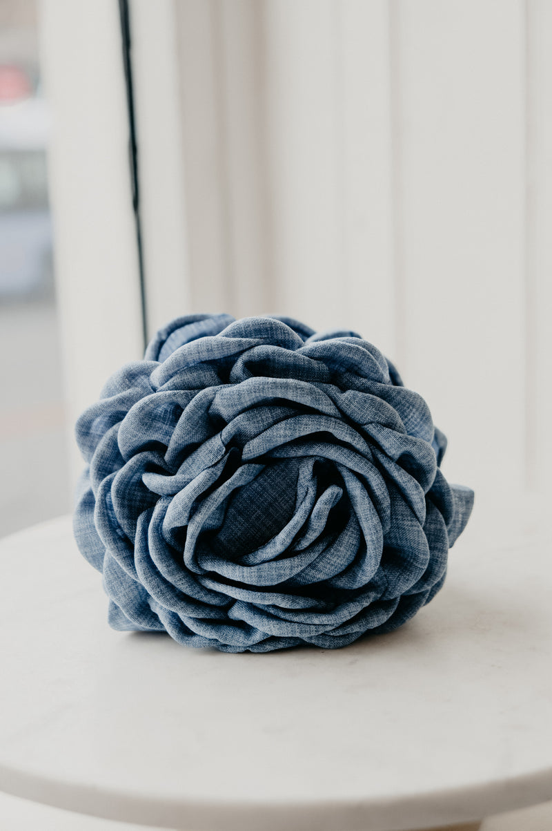 Alysa Dark Denim Blue Rose Claw Clip