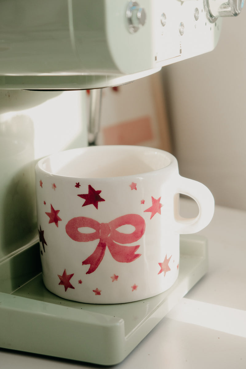 Rowe Pink Bow and Stars Ceramic XL Mug