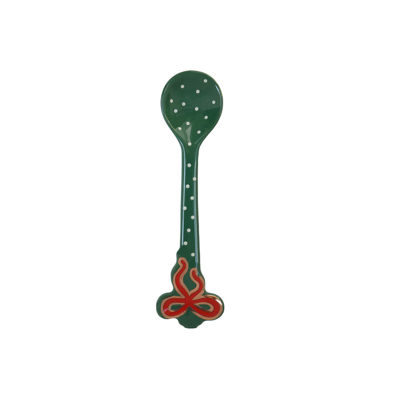 Maxie Green Spoon with Red Bow
