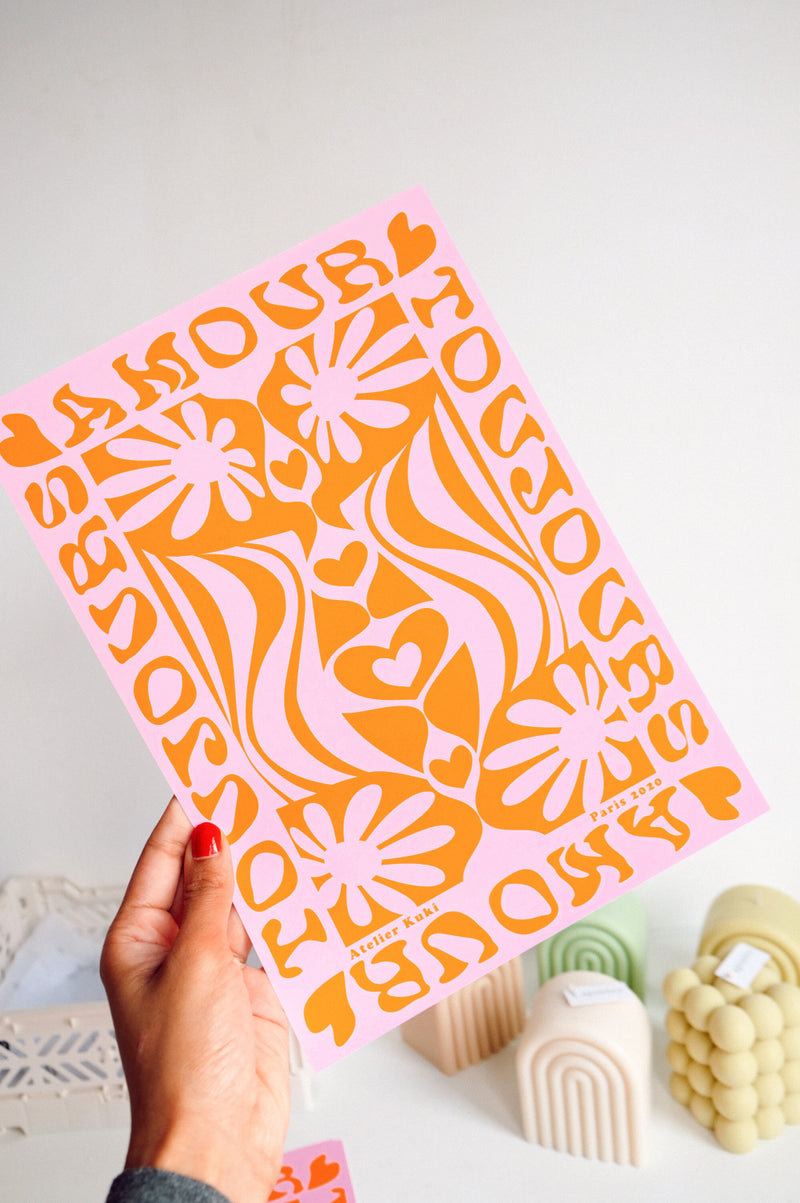 Amour Toujours (Love Always) A4 Artwork Print