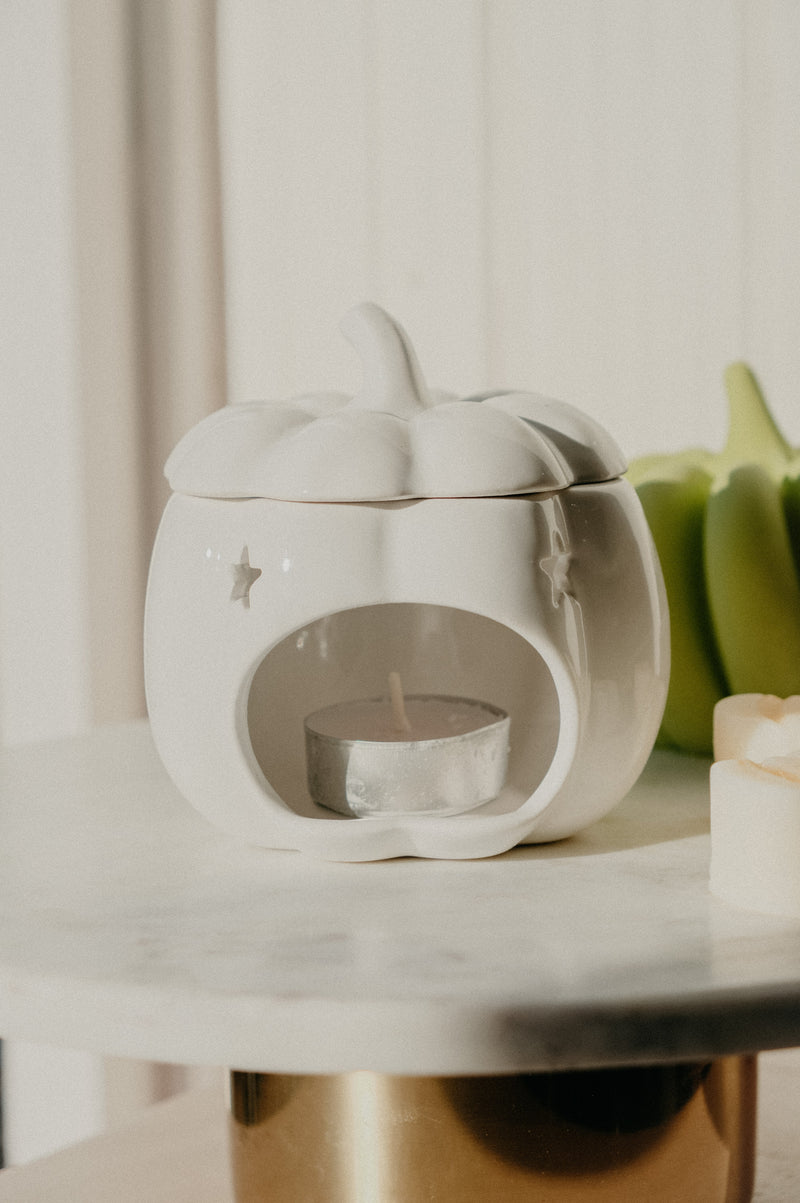 White Star Pumpkin Wax Melt Autumn Halloween Burner